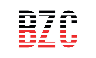 BZC three initial letter iconic line negative space minimal logo design vector template. monogram, abstract, wordmark, business, typography, minimalist, brand, company, flat, modern, unique, simple