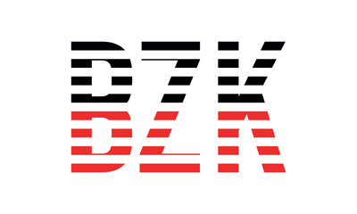 BZK three initial letter iconic line negative space minimal logo design vector template. monogram, abstract, wordmark, business, typography, minimalist, brand, company, flat, modern, unique, simple
