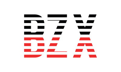 BZX three initial letter iconic line negative space minimal logo design vector template. monogram, abstract, wordmark, business, typography, minimalist, brand, company, flat, modern, unique, simple