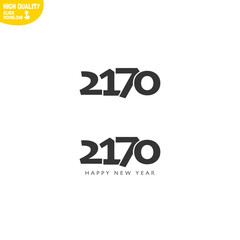 Creative Happy New Year 2170 Logo Design