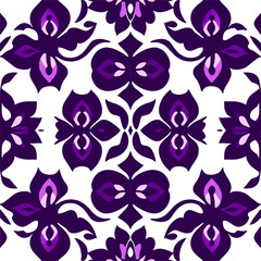 Seamless pattern with decorative ornaments. Vector illustration.