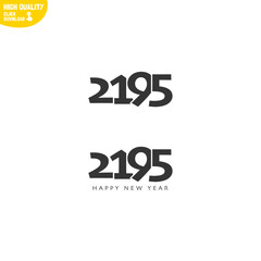 Creative Happy New Year 2195 Logo Design