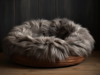Cozy Pet Bed Mockup for Home and Pet Stores - AI Generated