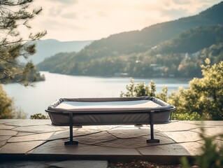 Obraz premium Cozy Pet Bed Mockup for Home and Pet Stores - AI Generated