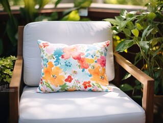 Decorative Throw Pillow Mockup for Interior Styling - AI Generated