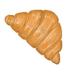 croissant isolated on white background
