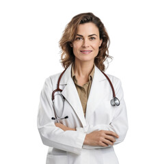 Fototapeta premium Professional medical specialist consultant doctor in white background