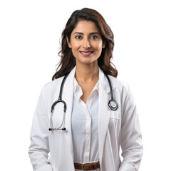Professional medical specialist consultant doctor in white background