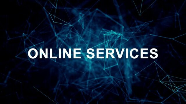 Animated futuristic texts about Legal Document Services Online, legal documents and online services services