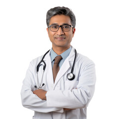 Fototapeta premium Professional medical specialist consultant doctor in white background