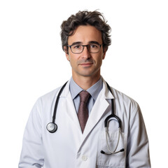 Fototapeta premium Professional medical specialist consultant doctor in white background