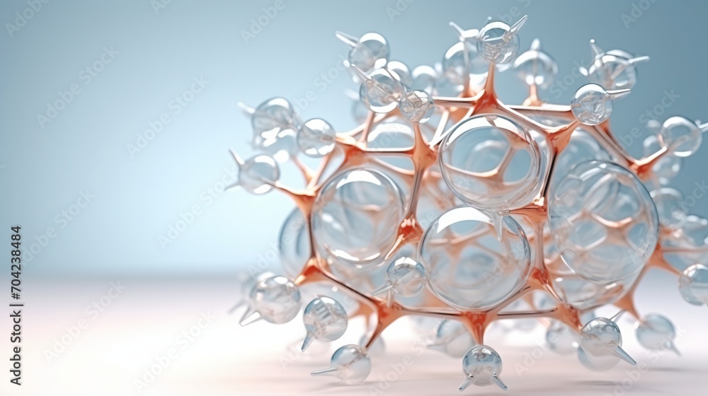 Poster 3d rendering of a molecular structure