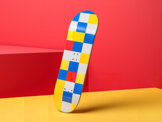 Trendy Skateboard Deck Mockup for Sports and Lifestyle - AI Generated