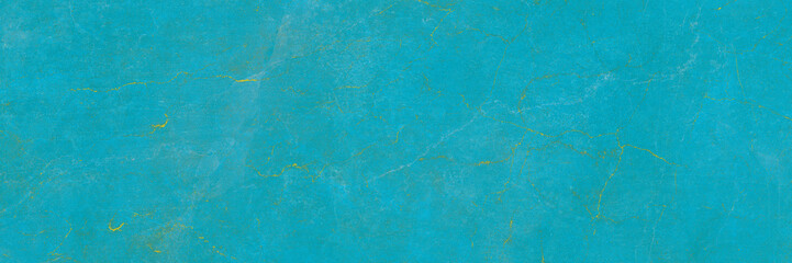 ocean blue marble texture background in golden veins, blue painted wall design
