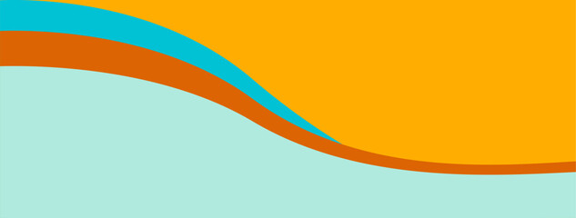 Minimalist blue and orange background.