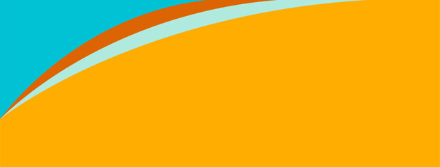 Minimalist blue and orange background.