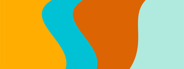 Minimalist blue and orange background.