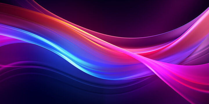 Purple and blue waves wallpapers that are free Bright abstract background with shining purple waves on dark Abstract flowing neon color wave.AI Generative
