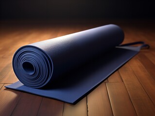 Tranquil Yoga Mat Mockup for Wellness and Fitness - AI Generated