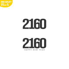 Creative Happy New Year 2160 Logo Design