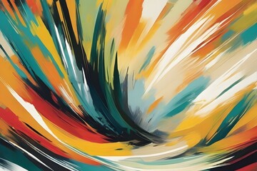 colorful abstract brush strokes. generative ai