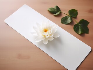 Tranquil Yoga Mat Mockup for Wellness and Fitness - AI Generated