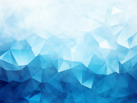 Geometric texture background with blue and white triangles