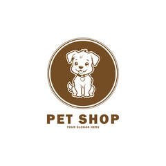 logo icon pet shop dog