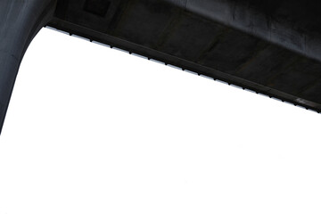 Fototapeta premium Concrete pillar for electric train, white background