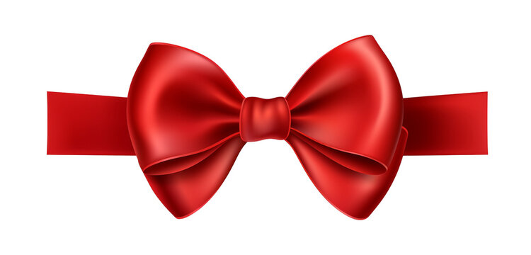 red bow  isolated on transparent background	