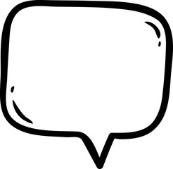 Doodle Round Speech Bubble