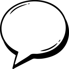 Doodle Round Speech Bubble