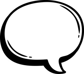 Doodle Round Speech Bubble