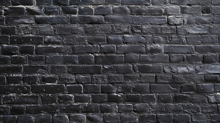black brick wall, dark background. Texture of a black painted background.