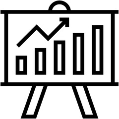 Graph Presentation Vector Icon