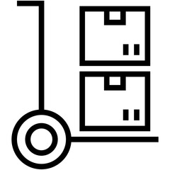 Hand Truck Vector Icon