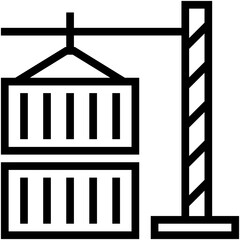 Cargo Container Vector Icon