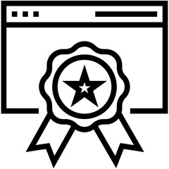 Certified Web Vector Icon