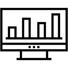 Online Graph Vector Icon