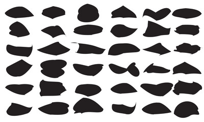 Abstract fluid blob shapes vector set. Paint liquid black blotch shapes. Amoeba blob shape in modern style,eps10 - obrazy, fototapety, plakaty