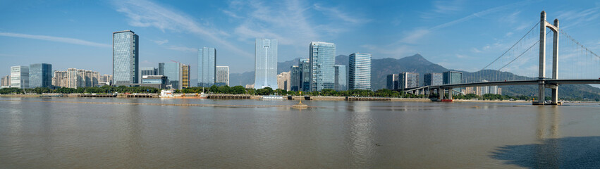 Obraz premium Financial Center City Skyline, Fuzhou City, Fujian Province, China
