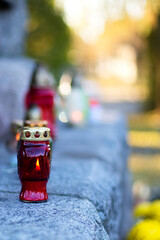 Candles in the cemetery