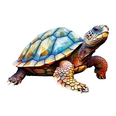 Obraz premium Isolated turtle illustrated in watercolor