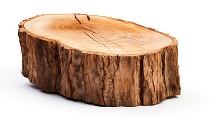 A log stump with white background