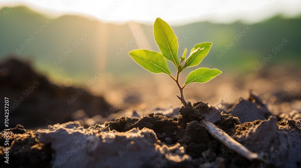 Poster a sapling with broken branches but still growing, representing resilience after early separation tra