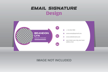 Vector email signature design template.