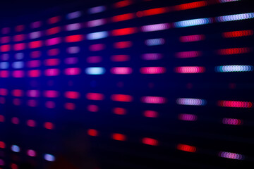 Abstract beautiful blurred or soft bokeh of LED lighting. Group of blurry multi color ornamental...