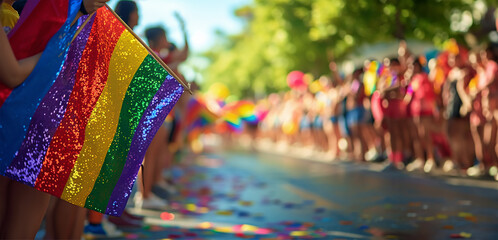 LGBT Parade in Urban Setting