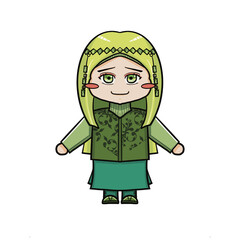 Character MBTI INFP Girl Hijabi Cute Chibi Anime