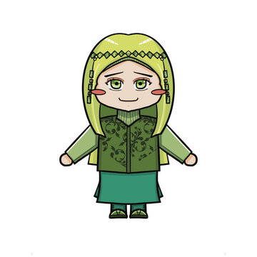 Character MBTI INFP Girl Hijabi Cute Chibi Anime